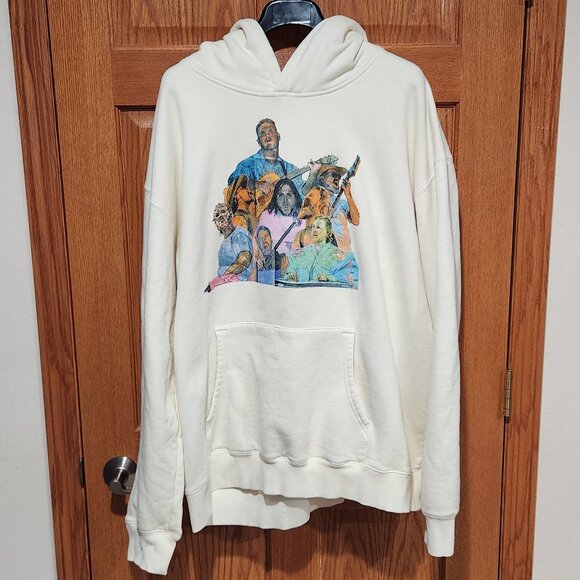 Zach Lane Bryan Quittin’ Time Tour Men XXL Cream Official Band Merch Hoodie EUC - Picture 1 of 6
